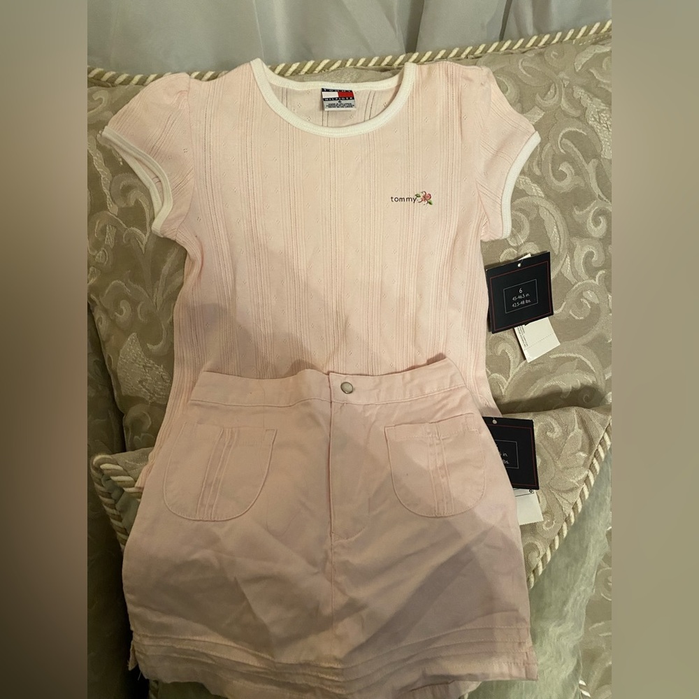 Tommy Hilfiger NWT Girls Sz 6 Pink Skort & Top